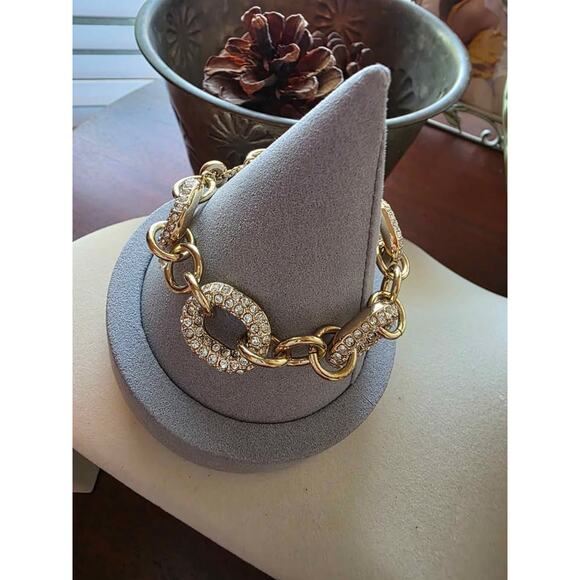 I.N.C. International Concepts Pave Chain Link Slider Bracelet, New - Picture 3 of 4